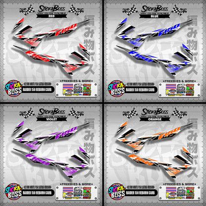 RAIDER 150 REBORN CARB DECALS ( 02 FOR WHITE F150 SATRIA VERSION )【WITH FREEBIES】