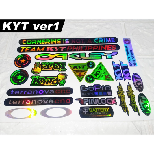 【HOLOGRAM】KYT HELMET VISOR STICKERS (KYT ver1) (Premium Glossy Laminated)【HOLOGRAPHIC】