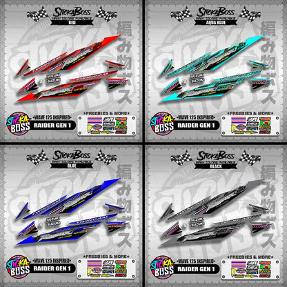 RAIDER GEN 1 DECALS ( WAVE 125 INSPIRED )【WITH FREEBIES】