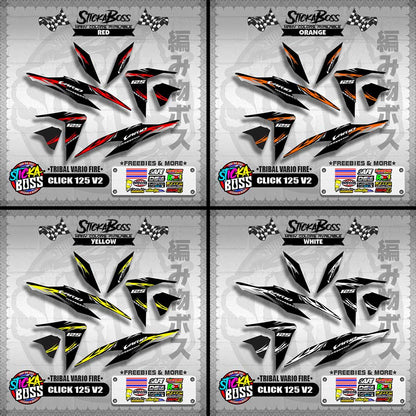 CLICK 125 V2 DECALS ( TRIBAL VARIO FIRE ) 【WITH FREEBIES】
