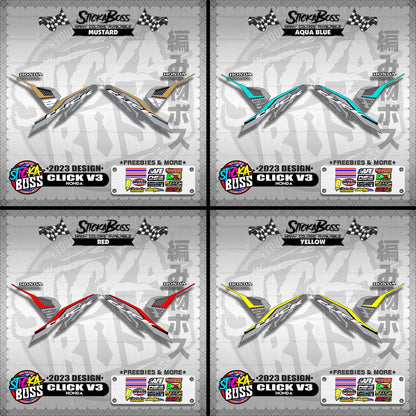 CLICK V3 DECALS ( 2023 DESIGN )【WITH FREEBIES】