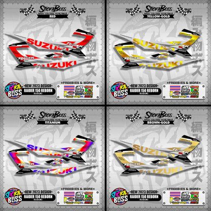 RAIDER 150 REBORN STOCK DECALS ( NEW 2023 DESIGN )【WITH FREEBIES】