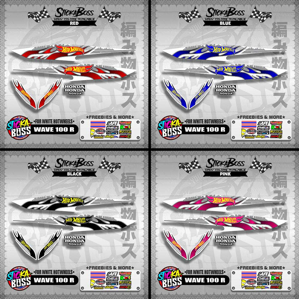 WAVE 100 R 2018 DECALS ( FOR WHITE HOTWHEELS )【WITH FREEBIES】