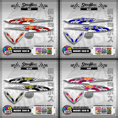 WAVE 100 R 2018 DECALS ( FOR WHITE HOTWHEELS )【WITH FREEBIES】