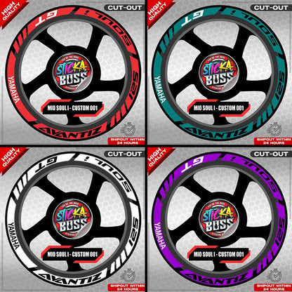 MIO SOUL I 125 MAGS STICKER SET  ( 2 MAGS ) - CUSTOM 001 | VINYL WATERPROOF CUT-OUT DECALS