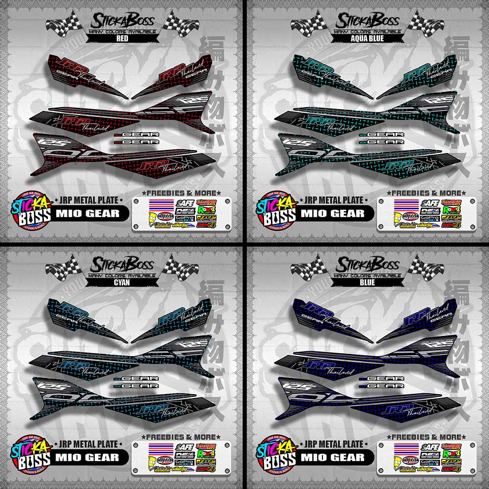 MIO GEAR DECALS ( JRP METAL PLATE )【WITH FREEBIES】