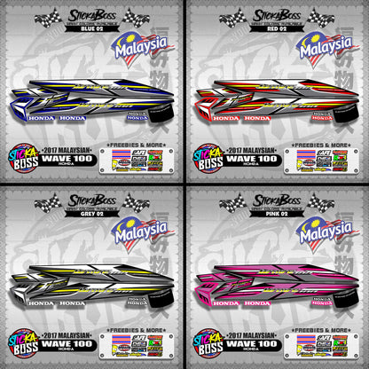 WAVE 100 ( 2017 MALAYSIAN STOCK DECALS )【WITH FREEBIES】