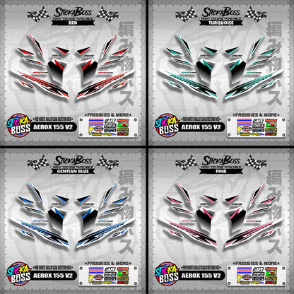 AEROX 155 V2 DECALS ( FOR WHITE MALAYSIAN CUSTOM 003 )【WITH FREEBIES】