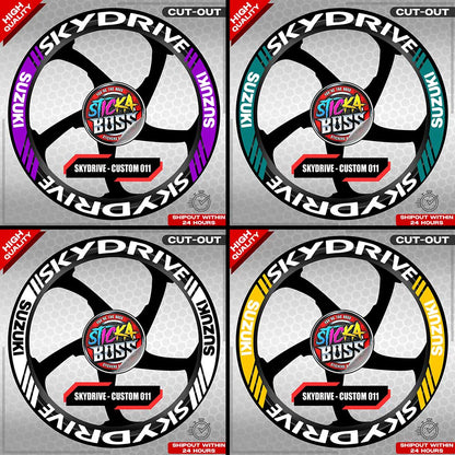 SKYDRIVE MAG STICKER SET ( 2 MAGS ) - CUSTOM 011 | VINYL WATERPROOF CUT-OUT DECALS