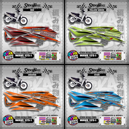 HONDA WAVE 125 i ( STOCK DECALS 2006 )【WITH FREEBIES】