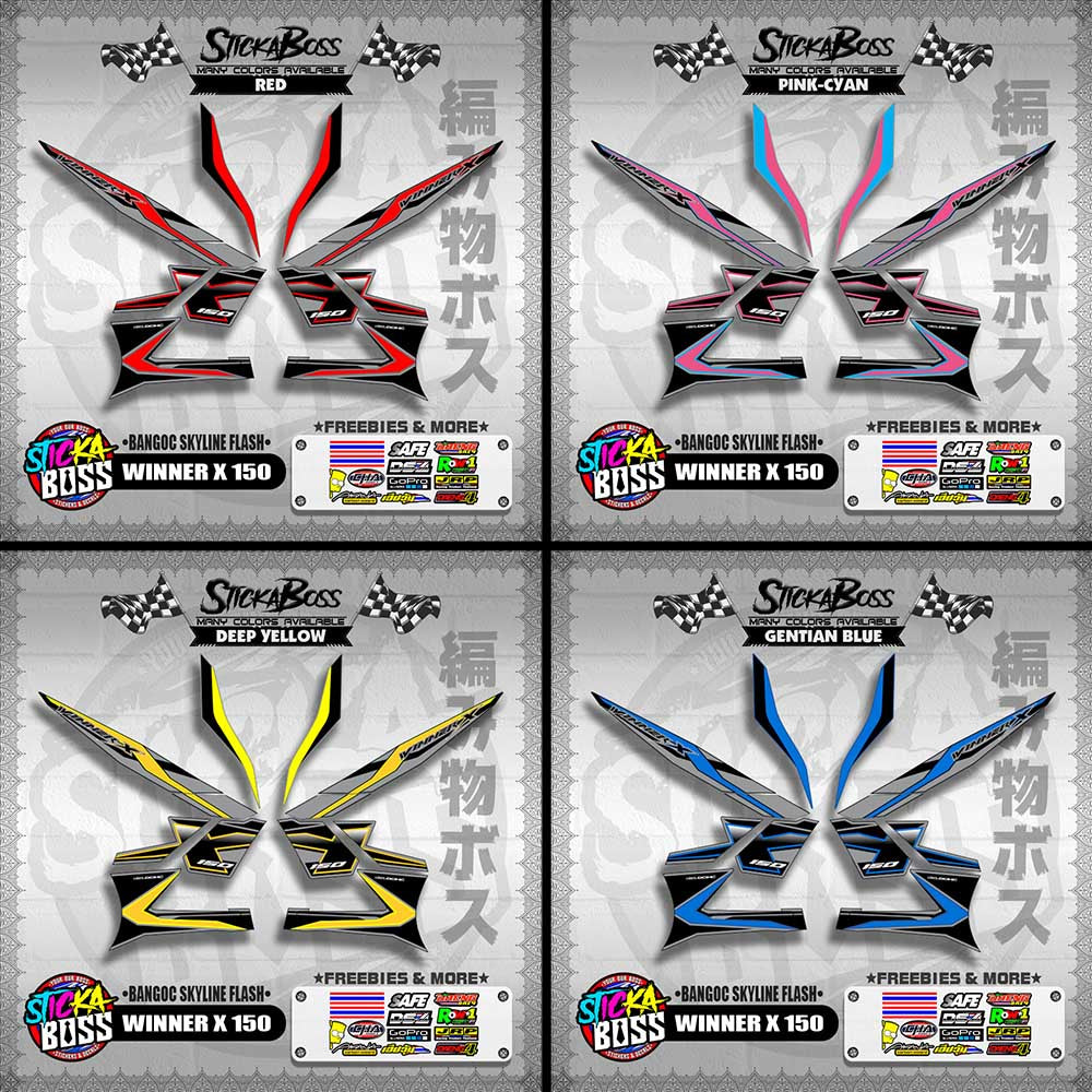 WINNER X 150 DECALS ( BANGOC SKYLINE FLASH )【WITH FREEBIES】