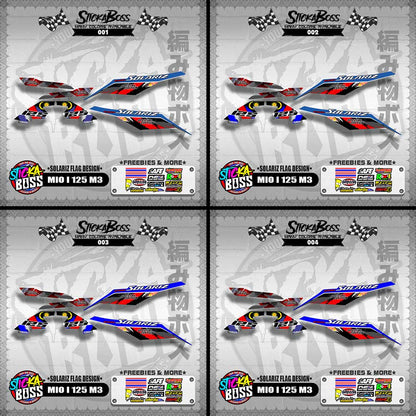 MIO I 125 M3 MALAYSIAN DECALS ( SOLARIZ FLAG DESIGN )【WITH FREEBIES】