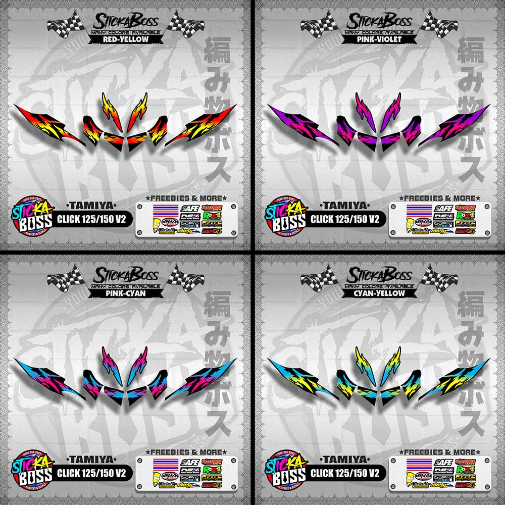 CLICK 125 / 150 V2 DECALS ( TAMIYA )【WITH FREEBIES】