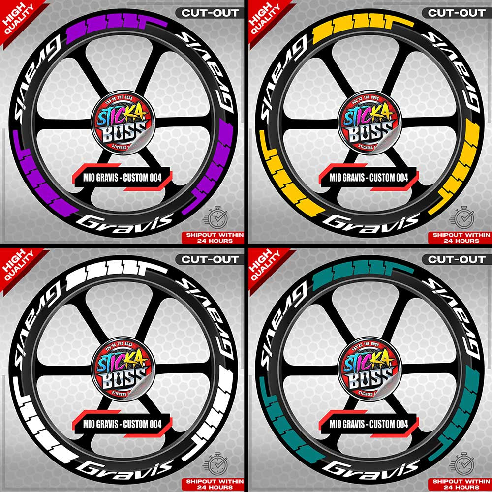 MIO GRAVIS MAG STICKER SET ( 2 MAGS ) - CUSTOM 004 | VINYL WATERPROOF CUT-OUT DECALS