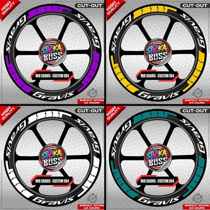 MIO GRAVIS MAG STICKER SET ( 2 MAGS ) - CUSTOM 004 | VINYL WATERPROOF CUT-OUT DECALS