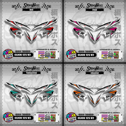 CLICK 125 V2 DECALS ( VARIO THUNDER )【WITH FREEBIES】