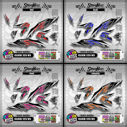 CLICK 125 V3 DECALS ( VARIO INJEKSI )【WITH FREEBIES】