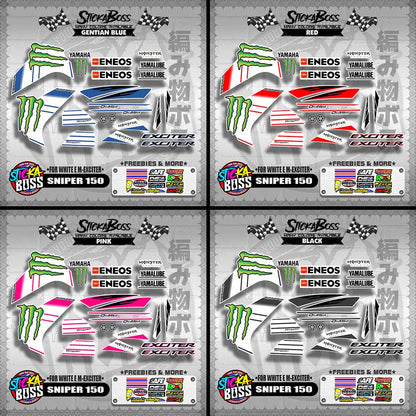 SNIPER 150 DECALS ( FOR WHITE E M-EXCITER )【WITH FREEBIES】