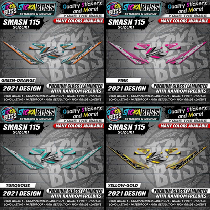 Suzuki Smash 115 Stock Decals ( 2021 DESIGN )【WITH FREEBIES】