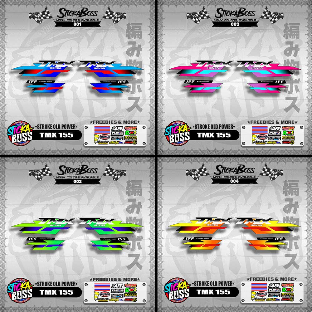 TMX 155 DECALS ( STROKE OLD POWER ) [ PREMIUM GLOSSY LAMINATED ]【WITH FREEBIES】