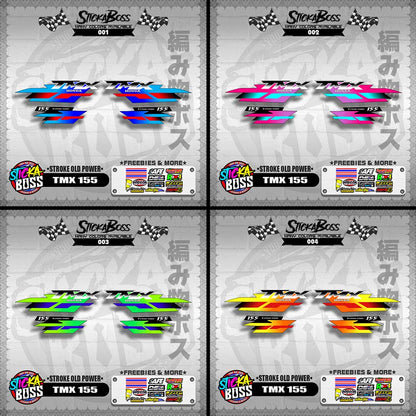 TMX 155 DECALS ( STROKE OLD POWER ) [ PREMIUM GLOSSY LAMINATED ]【WITH FREEBIES】