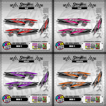 MIO 1 DECALS ( EGO SURGE SHARPS ) [ PREMIUM GLOSSY LAMINATED ]【WITH FREEBIES】