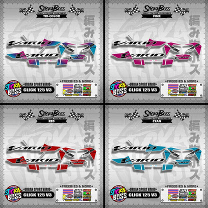 CLICK 125 V3 DECALS ( URBAN SPORT VARIO )【WITH FREEBIES】