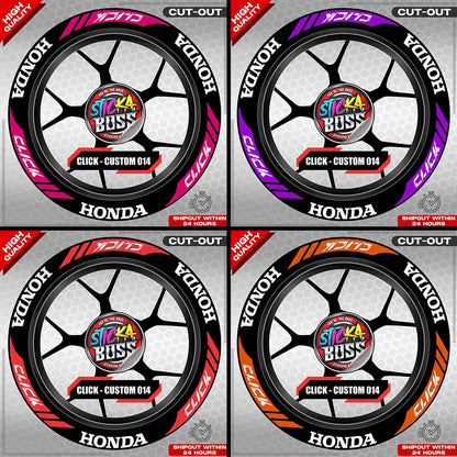 CLICK 125 / 150 / 160 MAG STICKER SET  ( 2 MAGS ) - CUSTOM 014 | VINYL WATERPROOF CUT-OUT DECALS