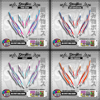 MIO SPORTY / SMILE / GRAVIS DECALS ( FOR WHITE BLAZE PHOENIX )【WITH FREEBIES】