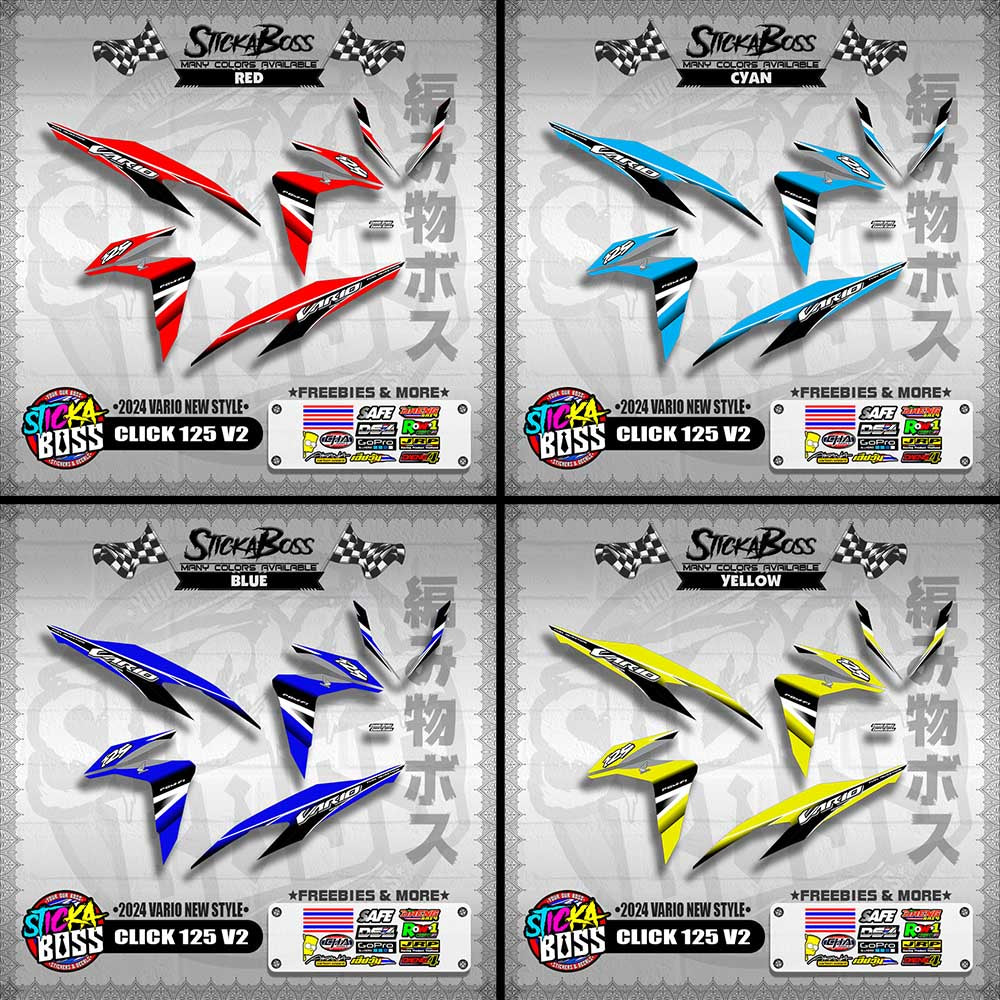 CLICK 125 V2 DECALS ( 2024 VARIO NEW STYLE )【WITH FREEBIES】