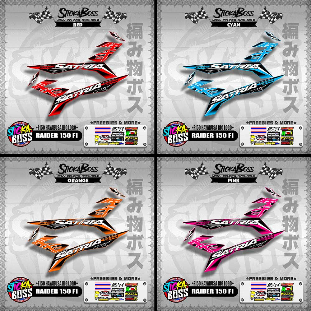 RAIDER 150 FI DECALS ( F150 HAYABUSA BIG LOGO )【WITH FREEBIES】