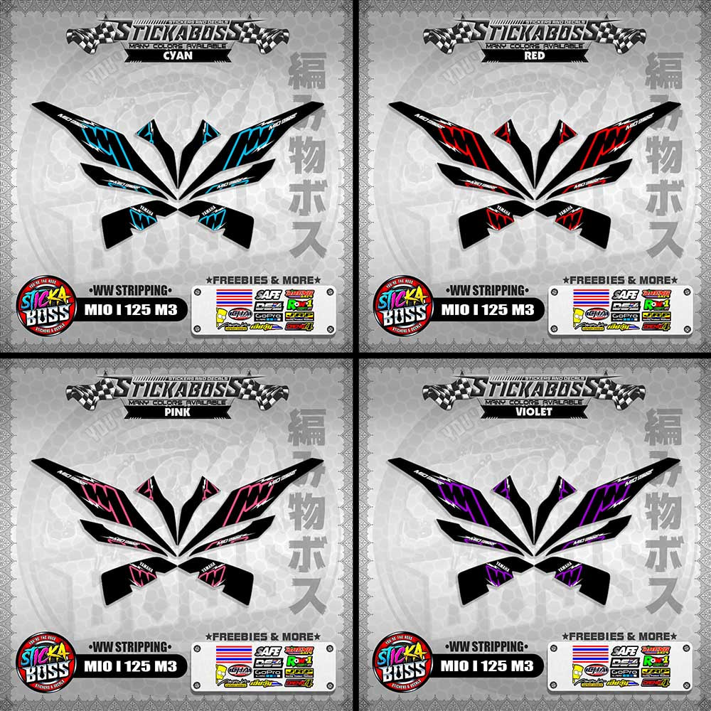 MIO I 125 M3 STICKER DECALS ( WW STRIPPING )【WITH FREEBIES】