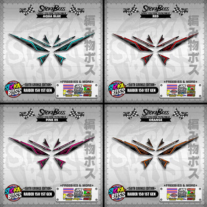 RAIDER 150 1ST GEN DECALS ( 150TH GRUNGE EDITION )【WITH FREEBIES】