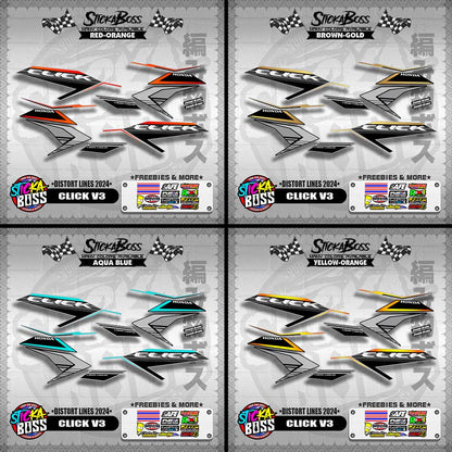 CLICK V3 DECALS ( DISTORT LINES 2024 )【WITH FREEBIES】