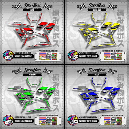 WINNER X 150 V3 DECALS ( LOGO EDITION RS150R )【WITH FREEBIES】