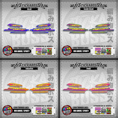 MIO AMORE / SPORTY STICKER DECALS ( 2004 THUNDER LINES )【WITH FREEBIES】