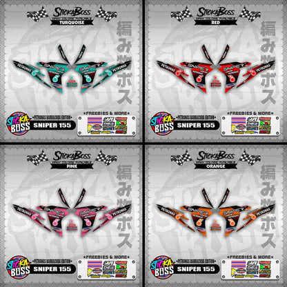 SNIPER 155 DECALS ( PETRONAS BARRACUDA EDITION )【WITH FREEBIES】