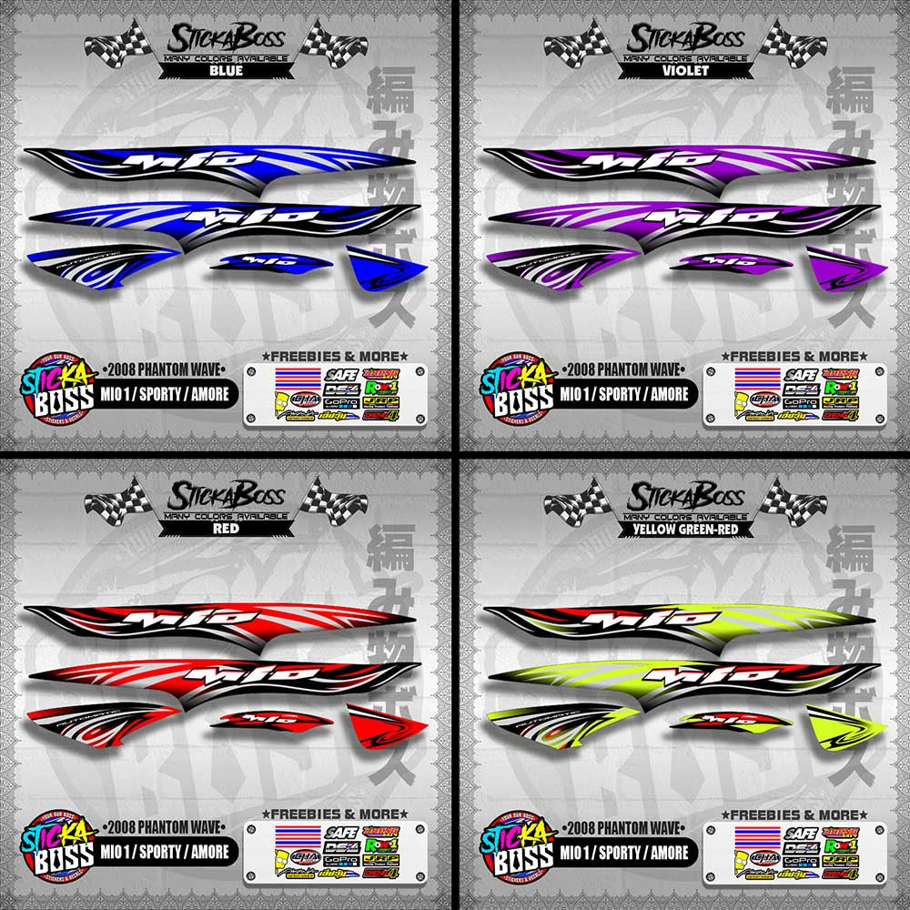 MIO 1 / SPORTY / AMORE DECALS ( 2008 PHANTOM WAVE )【WITH FREEBIES】