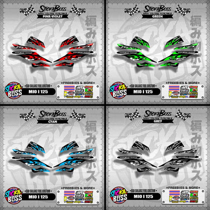 MIO I 125 DECALS ( EGO SOLARIZ FIRE CUSTOM )【WITH FREEBIES】