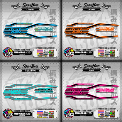 MIO GEAR 125 DECALS ( BODY STRIPE 2022 )【WITH FREEBIES】