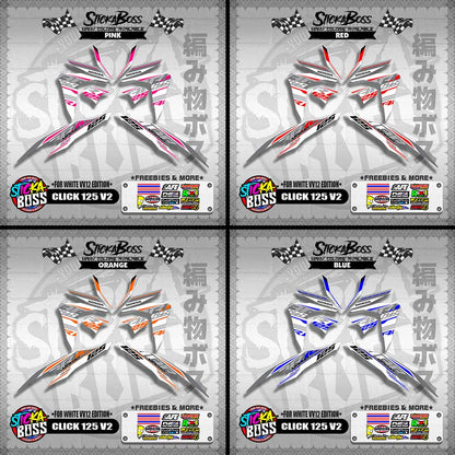 CLICK 125 V2 DECALS ( FOR WHITE VV12 EDITION )【WITH FREEBIES】