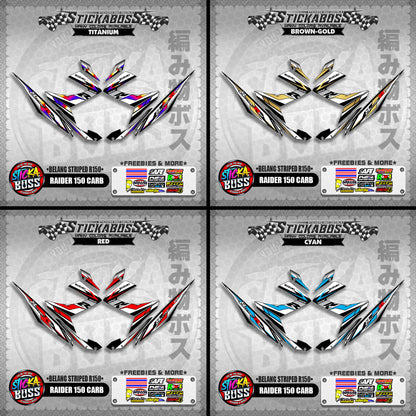 RAIDER 150 CARB STICKER DECALS ( BELANG STRIPED R150 )【WITH FREEBIES】