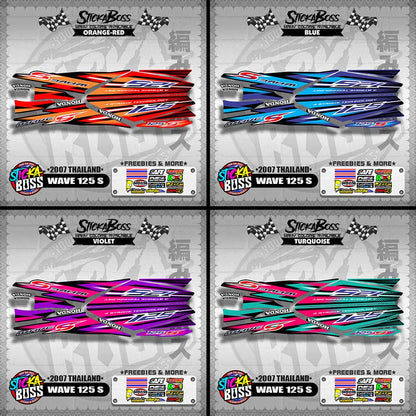 HONDA WAVE 125 S STOCK DECALS (2007 THAILAND)【WITH FREEBIES】