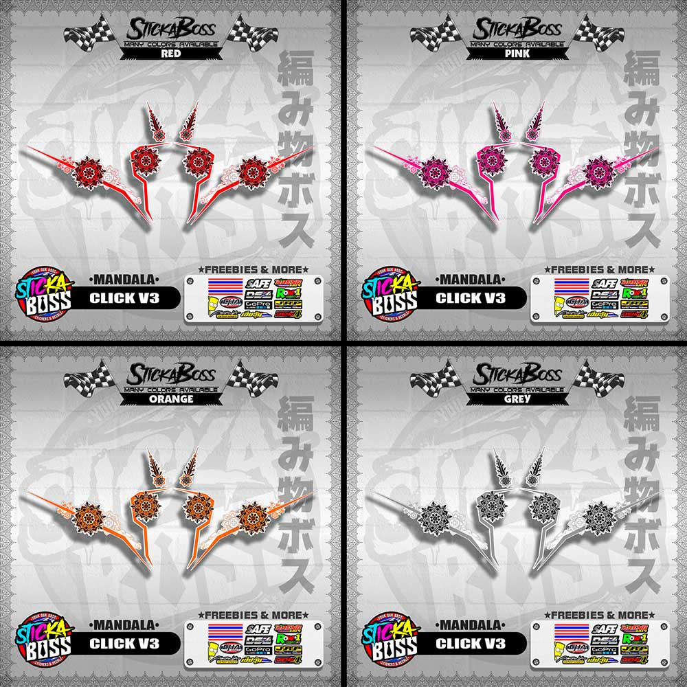 CLICK V3 DECALS ( MANDALA )【WITH FREEBIES】