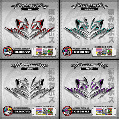 CLICK V2 STICKER DECALS ( 2025 VARIO STRIPPING 001 )【WITH FREEBIES】