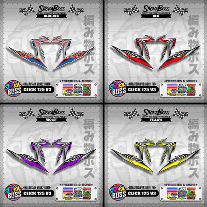 CLICK 125 V3 DECALS ( MALAYSIAN VR182111 FM )【WITH FREEBIES】