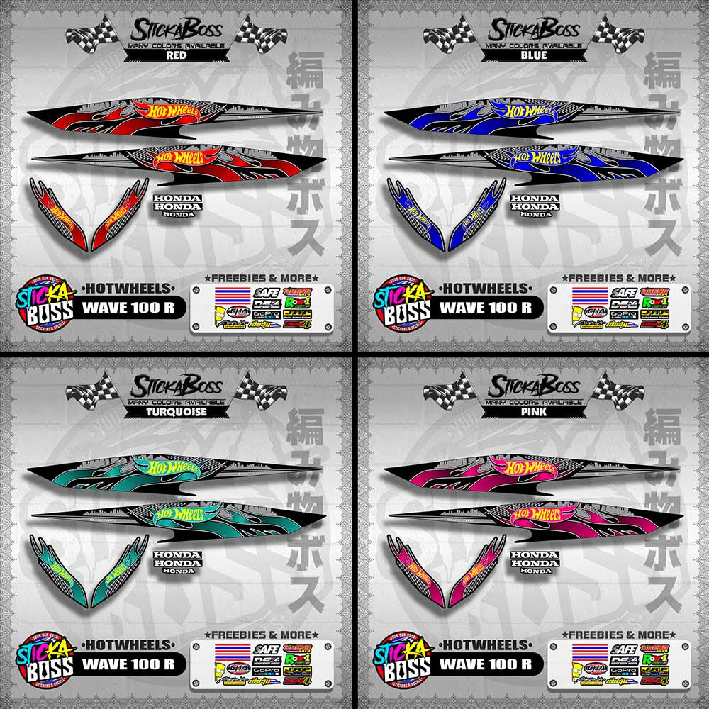 WAVE 100 R 2018 DECALS ( HOTWHEELS )【WITH FREEBIES】
