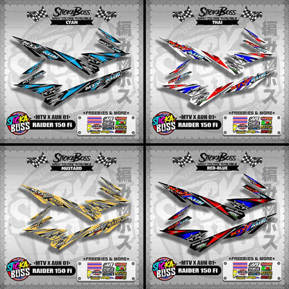 RAIDER 150 Fi DECALS ( MTV X AUN 01 )【WITH FREEBIES】