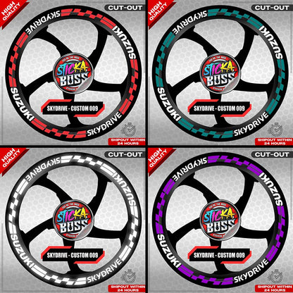 SKYDRIVE MAG STICKER SET ( 2 MAGS ) - CUSTOM 009 | VINYL WATERPROOF CUT-OUT DECALS