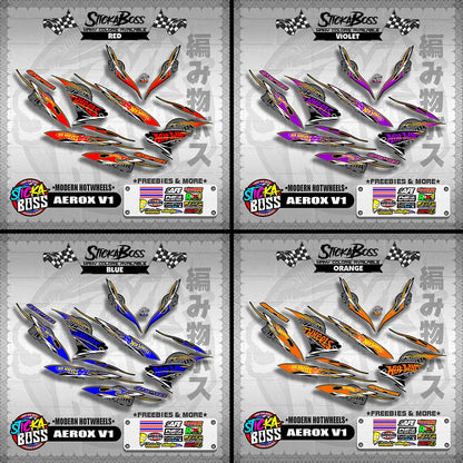 AEROX V1 DECALS ( MODERN HOTWHEELS )【WITH FREEBIES】